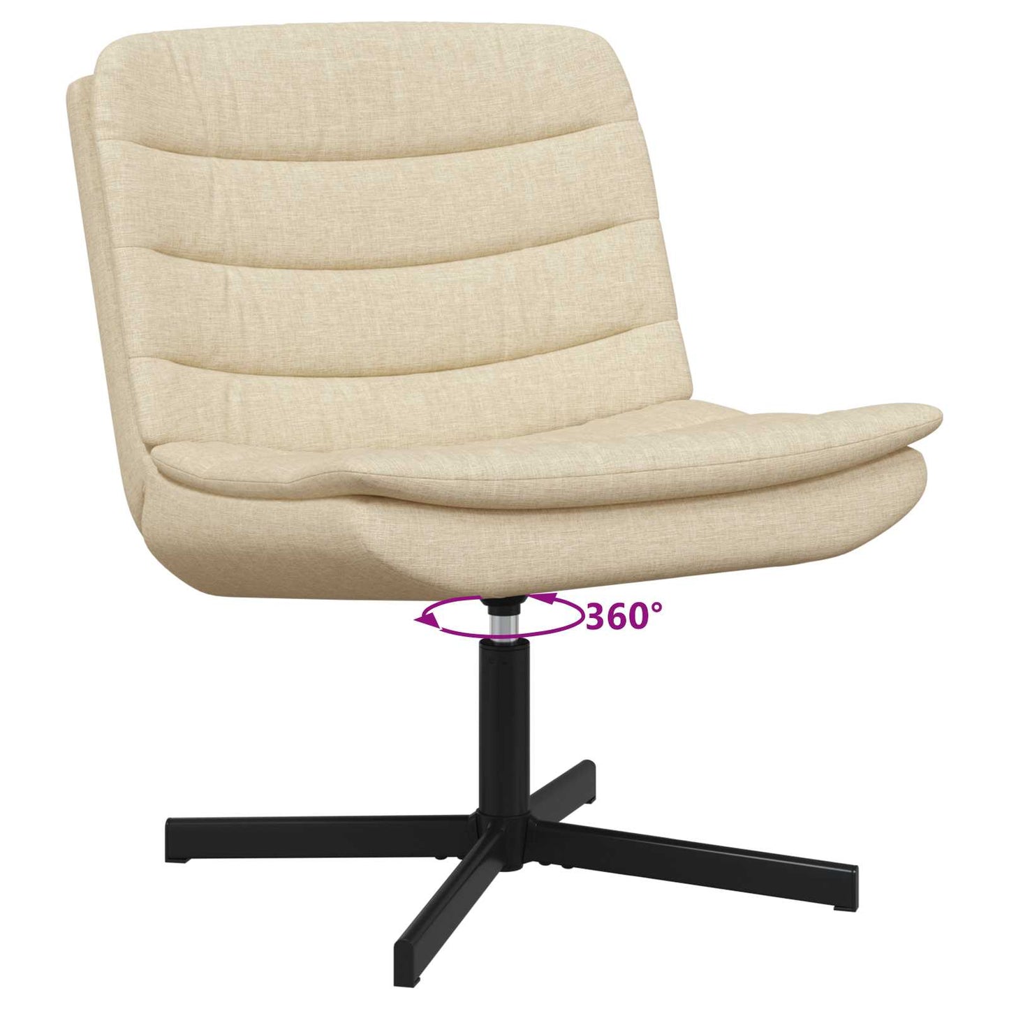 vidaXL Drehstuhl Creme 63 x 75 x 76 cm Stoff
