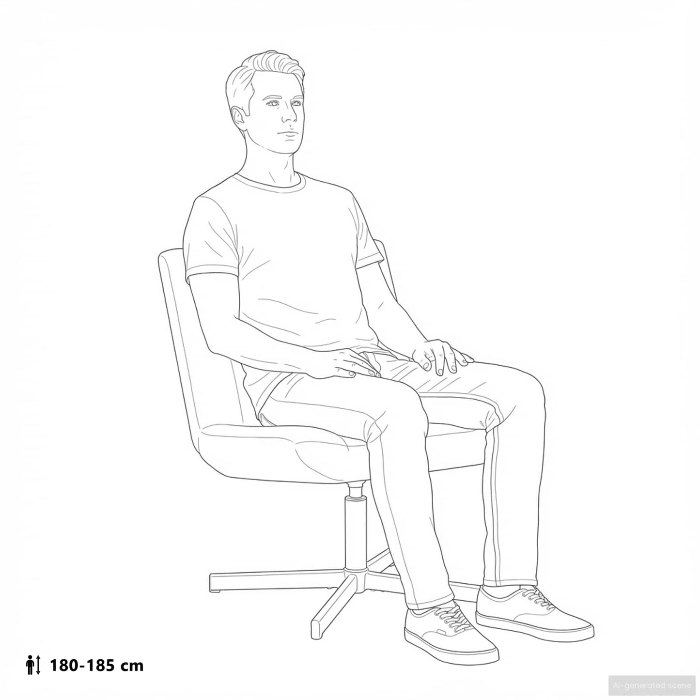 Drehstuhl Blau 63 x 75 x 76 cm Stoff