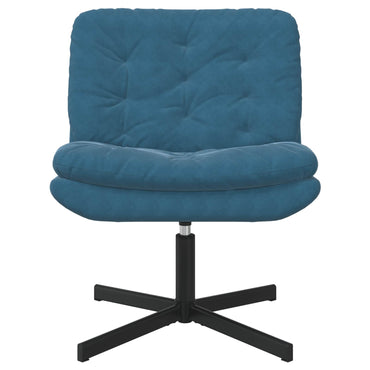 vidaXL Fauteuil pivotant relaxant bleu 63 x 75 x 76 cm velours