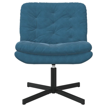 vidaXL Drehender Entspannungsstuhl Blau 63 x 75 x 76 cm Samt
