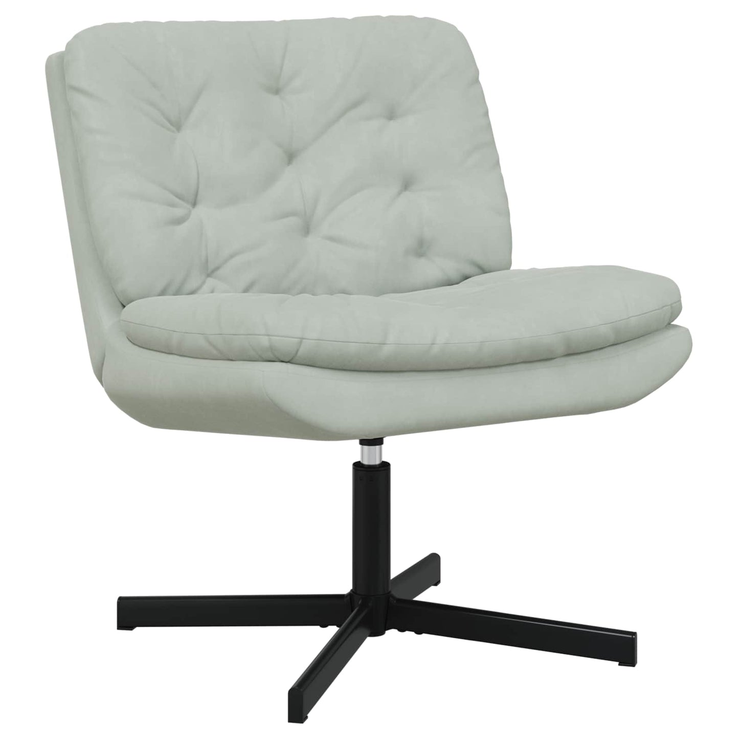 vidaXL Fauteuil pivotant relax Gris clair 63 x 75 x 76 cm Velours