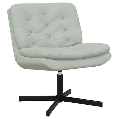 vidaXL Fauteuil pivotant relax Gris clair 63 x 75 x 76 cm Velours