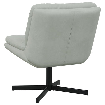 vidaXL Fauteuil pivotant relax Gris clair 63 x 75 x 76 cm Velours