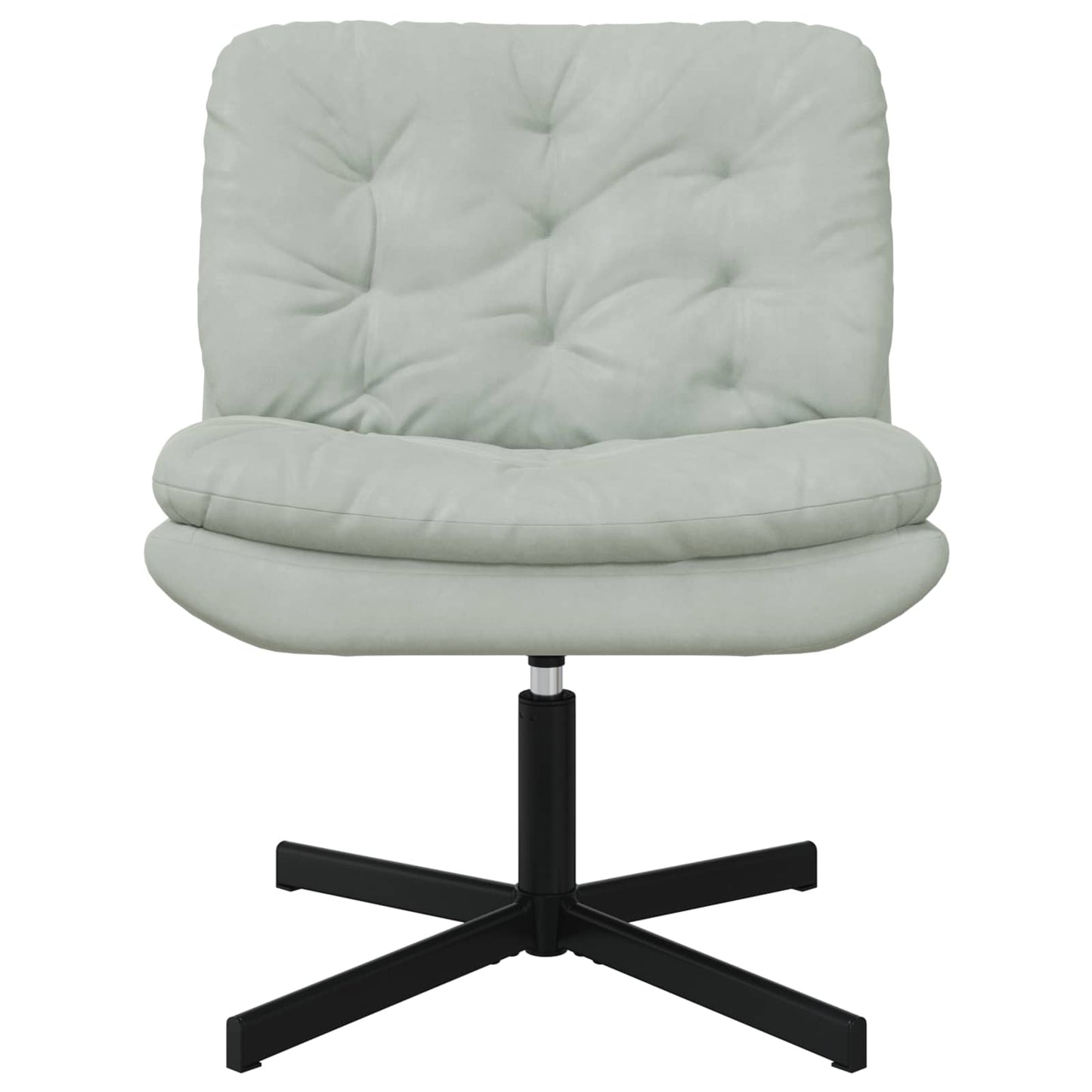 vidaXL Fauteuil pivotant relax Gris clair 63 x 75 x 76 cm Velours