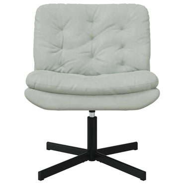 vidaXL Fauteuil pivotant relax Gris clair 63 x 75 x 76 cm Velours