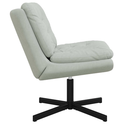 vidaXL Fauteuil pivotant relax Gris clair 63 x 75 x 76 cm Velours