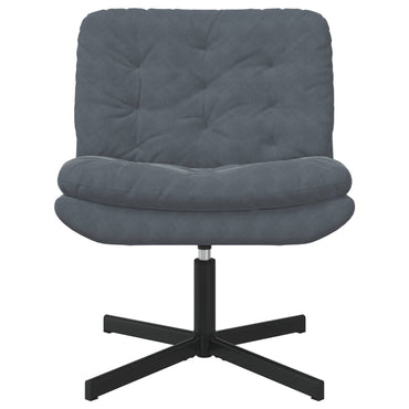vidaXL Fauteuil pivotant relaxant Gris foncé 63 x 75 x 76 cm Velours