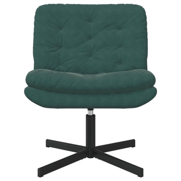 vidaXL Fauteuil de relaxation pivotant vert foncé 63 x 75 x 76 cm Velours