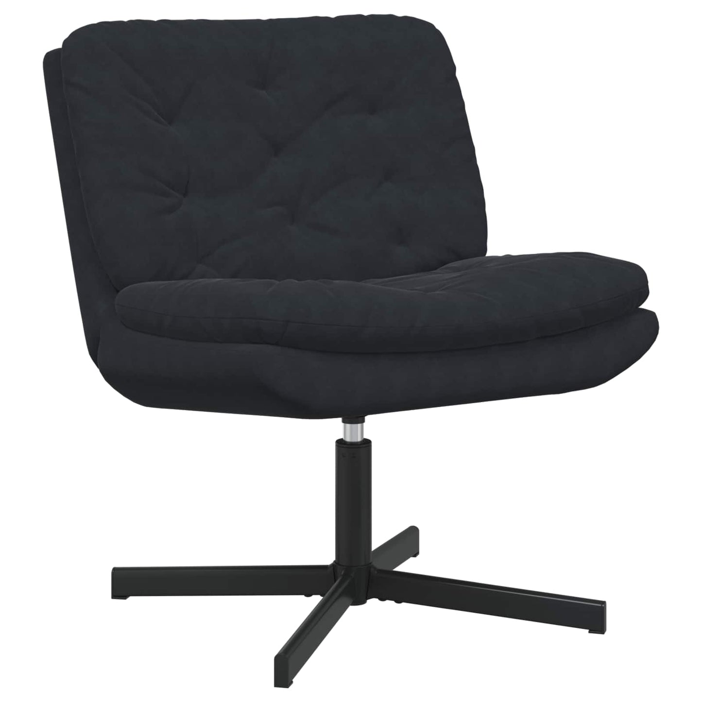 vidaXL Fauteuil pivotant relaxant noir 63 x 75 x 76 cm Velours