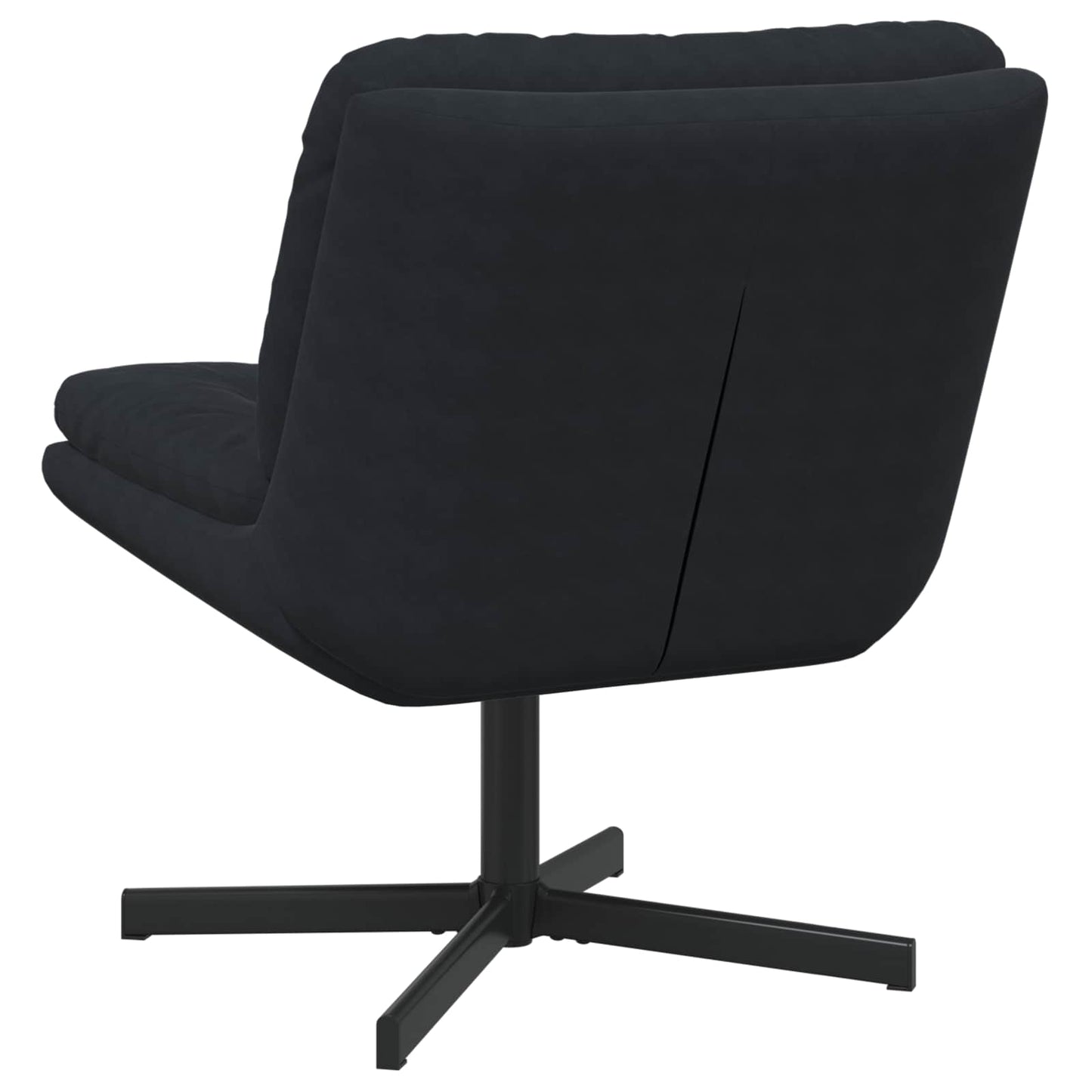vidaXL Fauteuil pivotant relaxant noir 63 x 75 x 76 cm Velours