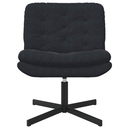 vidaXL Fauteuil pivotant relaxant noir 63 x 75 x 76 cm Velours