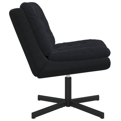 vidaXL Fauteuil pivotant relaxant noir 63 x 75 x 76 cm Velours