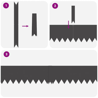 Raseneinfassung 50 pcs Schwarz 100 x 0,05 x 20 cm