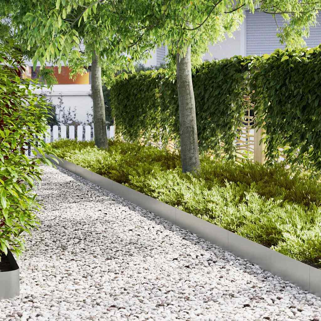 Raseneinfassung 50 pcs Silber 100 x 0,05 x 20 cm