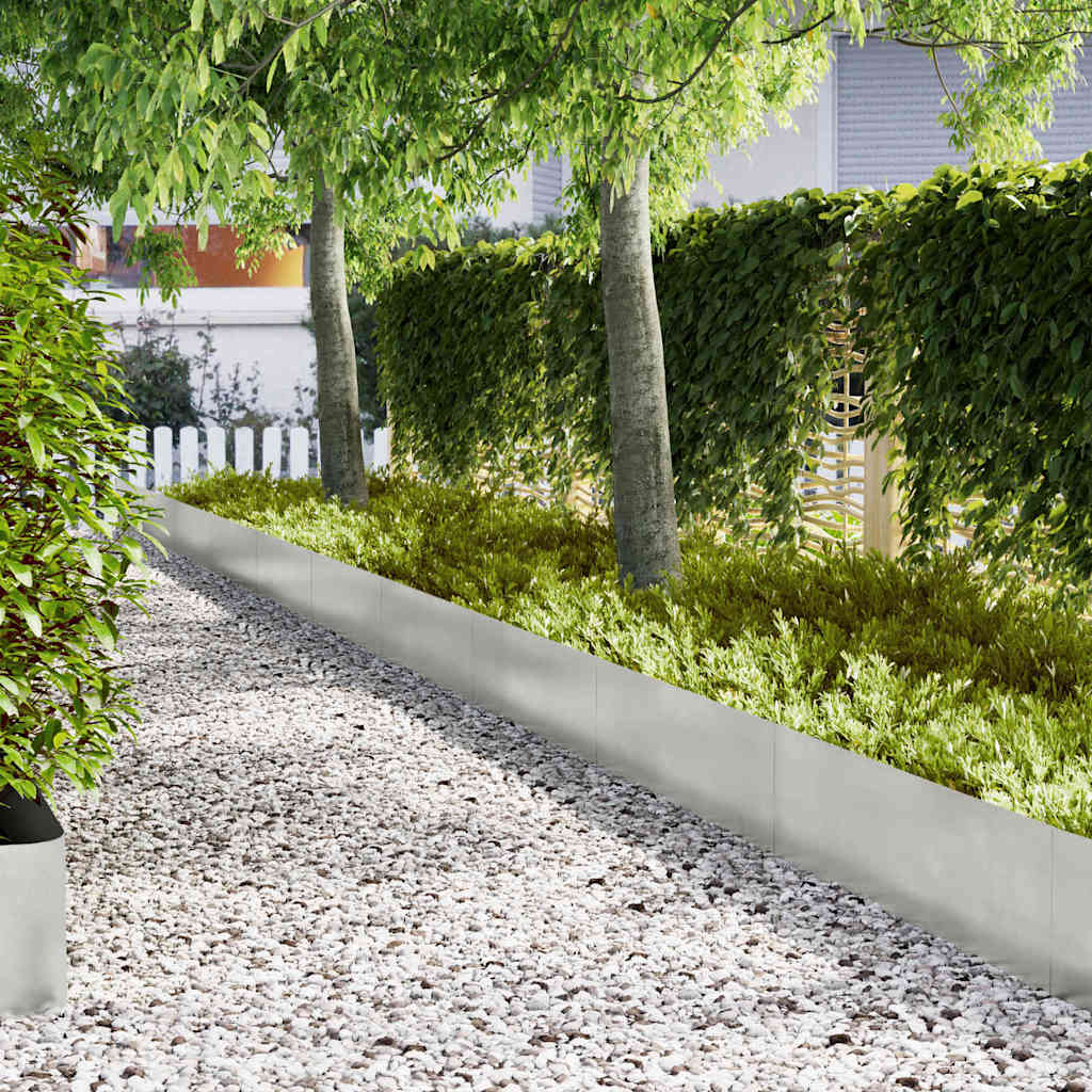 Raseneinfassung 30 pcs Silber 100 x 0,05 x 20 cm Edelstahl