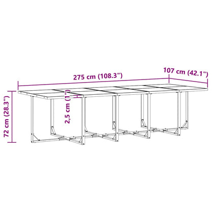 Garten Essgruppe 11 pcs Schwarz Stahl