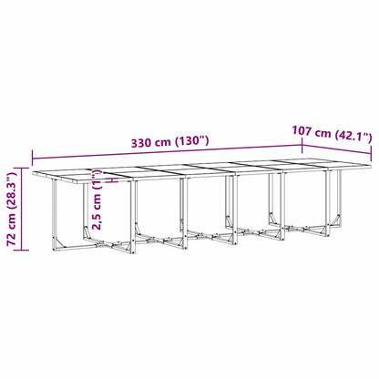 Garten Essgruppe 13 pcs Schwarz Stahl