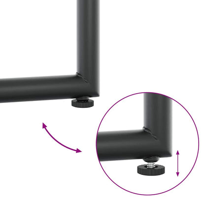 Garten Essgruppe 9 pcs Schwarz Stahl