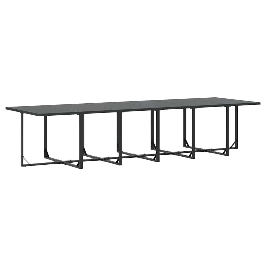 Garten Essgruppe 17 pcs Schwarz Stahl