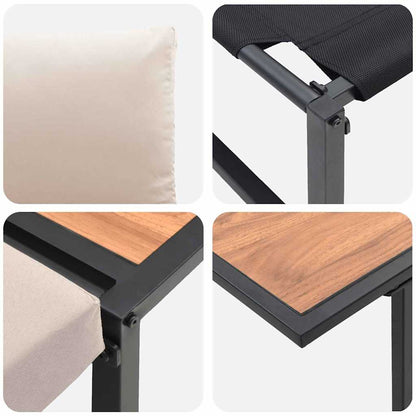 Garten Essgruppe 3 pcs Taupe Stahl