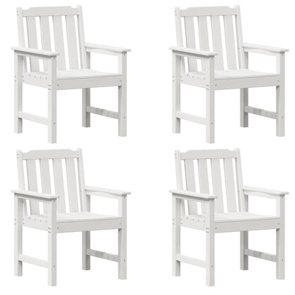 vidaXL Chaises de jardin 4 pcs Blanc 65,5 x 59 x 88 cm Polyéthylène