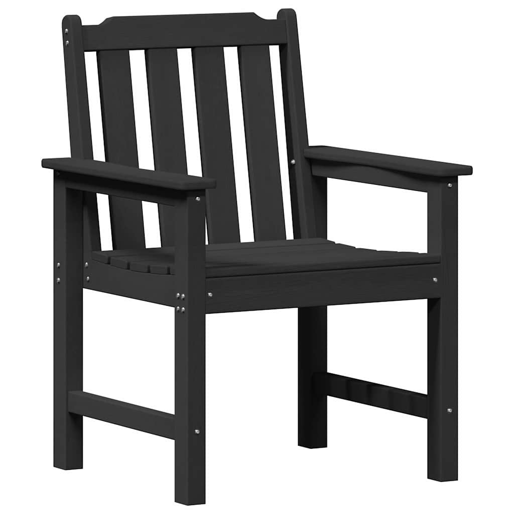 vidaXL Chaises de jardin 4 pcs Noir 65,5 x 59 x 88 cm Polyéthylène
