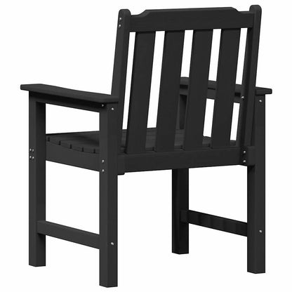 vidaXL Chaises de jardin 4 pcs Noir 65,5 x 59 x 88 cm Polyéthylène