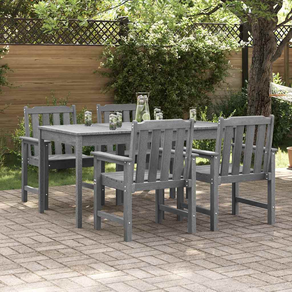vidaXL Chaises de jardin 4 pcs Gris clair 65,5 x 59 x 88 cm Polyéthylène