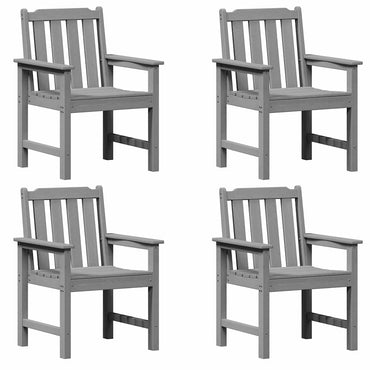 vidaXL Chaises de jardin 4 pcs Gris clair 65,5 x 59 x 88 cm Polyéthylène
