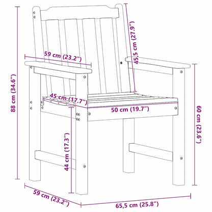 vidaXL Chaises de jardin 4 pcs Gris clair 65,5 x 59 x 88 cm Polyéthylène