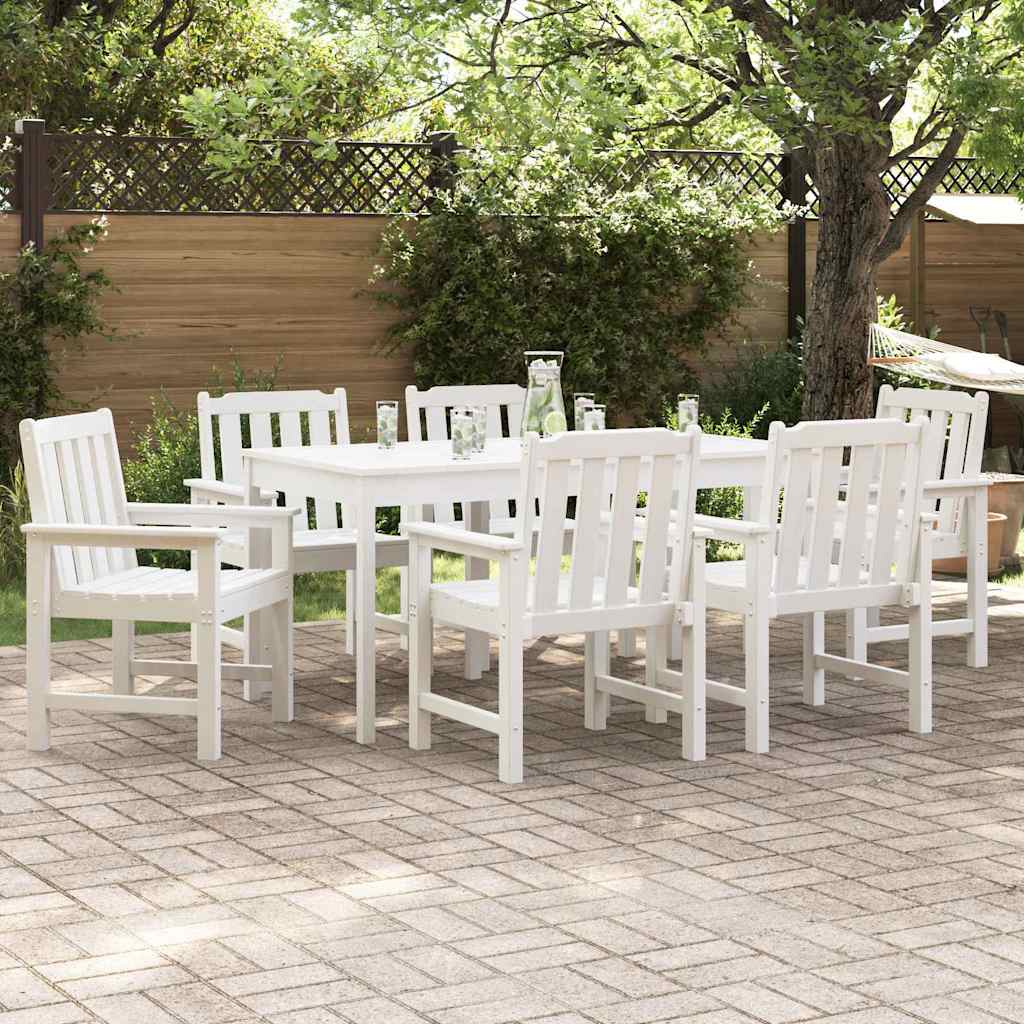 vidaXL Chaises de jardin 6 pcs Blanc 65,5 x 59 x 88 cm Polyéthylène