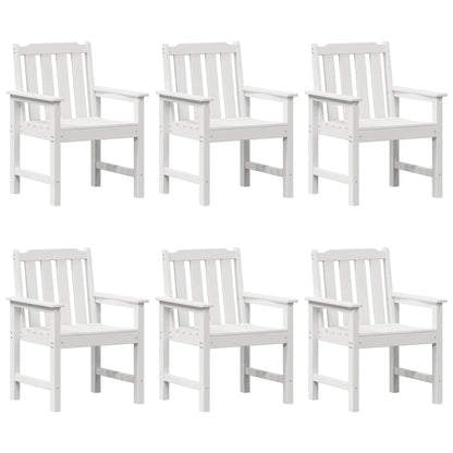 vidaXL Chaises de jardin 6 pcs Blanc 65,5 x 59 x 88 cm Polyéthylène