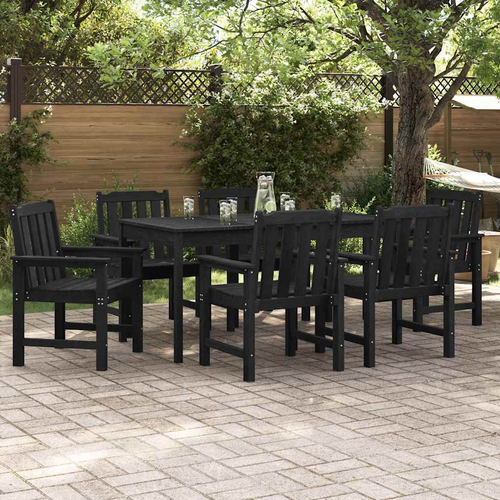 Gartenstuhl 6 pcs Schwarz 65,5 x 59 x 88 cm Polyethylen