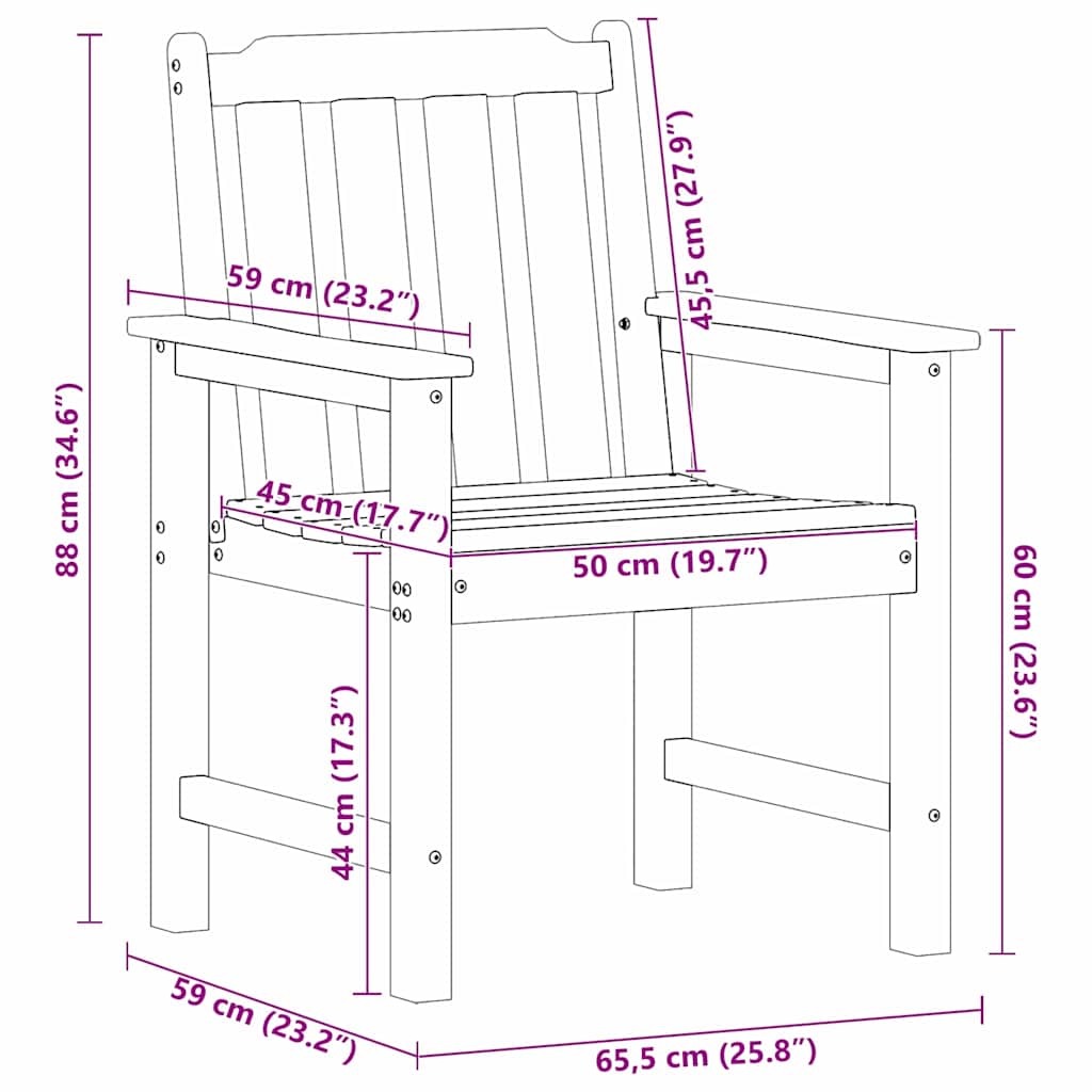 vidaXL Chaises de jardin 6 pcs Gris clair 65,5 x 59 x 88 cm Polyéthylène