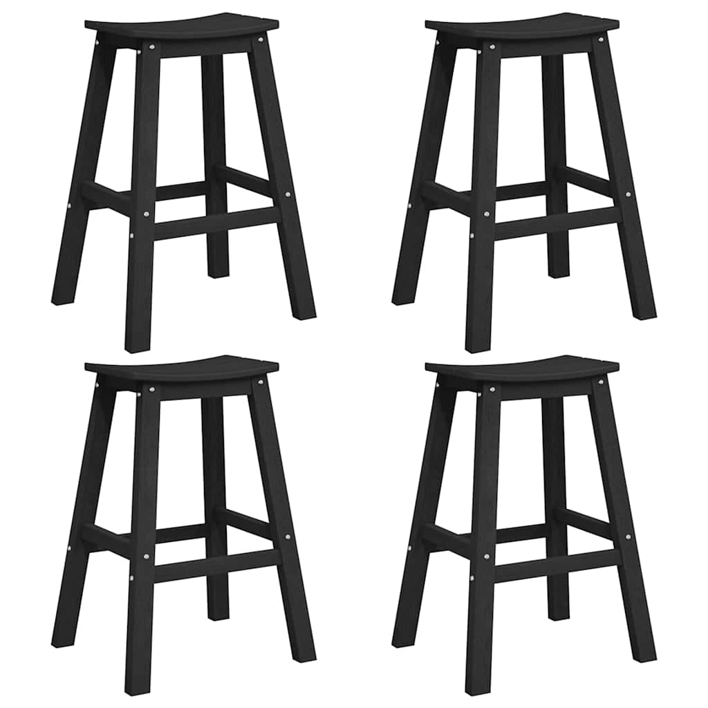 Garten Bar Set 4 pcs Schwarz HDPE