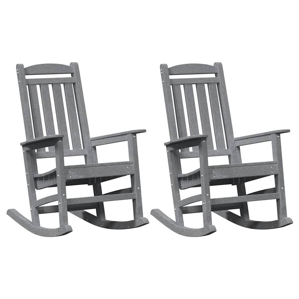 vidaXL Schaukelstuhl für den Garten 2 pcs Hellgrau 70 x 92 x 108cm