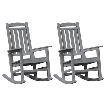 vidaXL Lot de 2 fauteuils à bascule de jardin Gris clair 70 x 92 x 108 cm