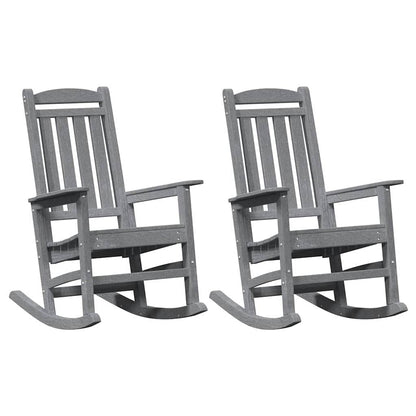 vidaXL Schaukelstuhl für den Garten 2 pcs Hellgrau 70 x 92 x 108cm