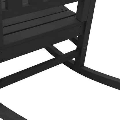 vidaXL Fauteuil à bascule 3 pcs Noir Polyéthylène