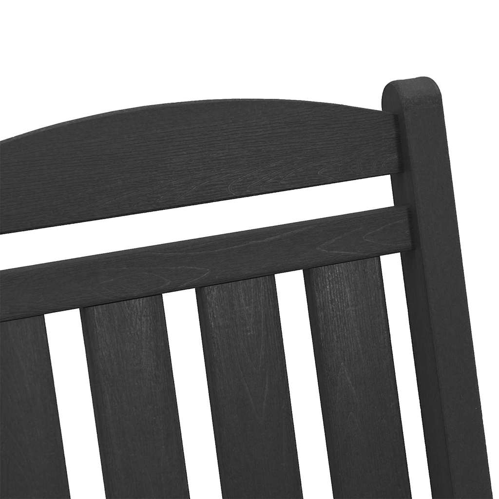 vidaXL Fauteuil à bascule 3 pcs Noir Polyéthylène
