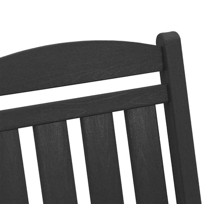 vidaXL Fauteuil à bascule 3 pcs Noir Polyéthylène