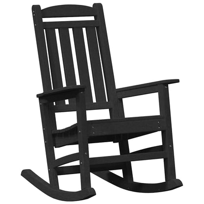 vidaXL Fauteuil à bascule 3 pcs Noir Polyéthylène