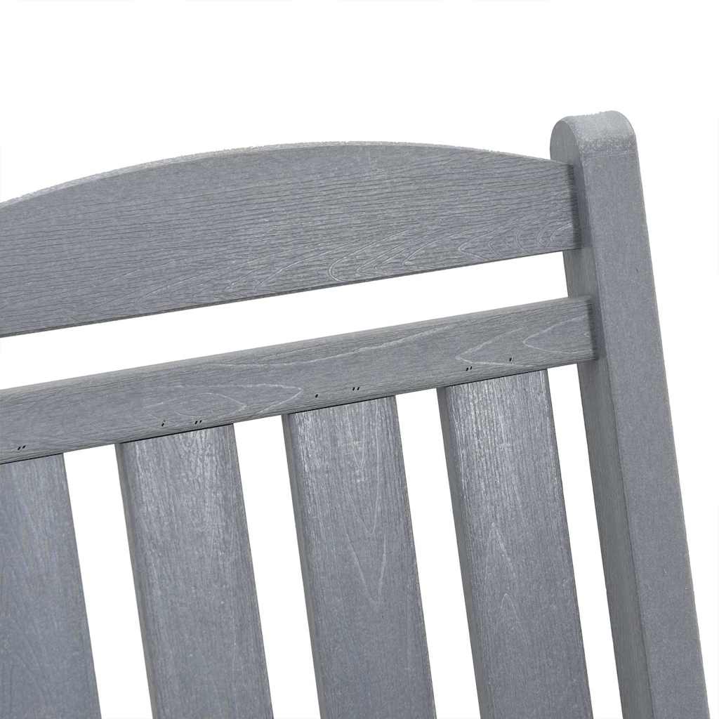 vidaXL Ensemble de 3 chaises à bascule de jardin Gris clair 38 x 38 x 46 cm