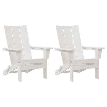 vidaXL Chaise de jardin 2 pcs Blanc 80,5 x 74,5 x 92 cm Polyéthylène