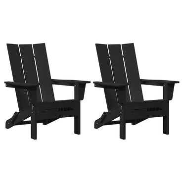 vidaXL Gartenstuhl 2 pcs Schwarz 80,5 x 74,5 x 92 cm Polyethylen