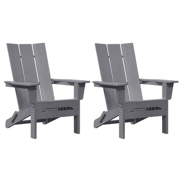 vidaXL Gartenstuhl 2 pcs Hellgrau 80,5 x 74,5 x 92 cm Polyethylen