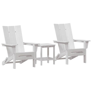 vidaXL Gartenstuhl 3 pcs Weiß 80,5 x 74,5 x 92 cm Polyethylen