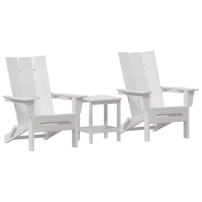vidaXL Gartenstuhl 3 pcs Weiß 80,5 x 74,5 x 92 cm Polyethylen