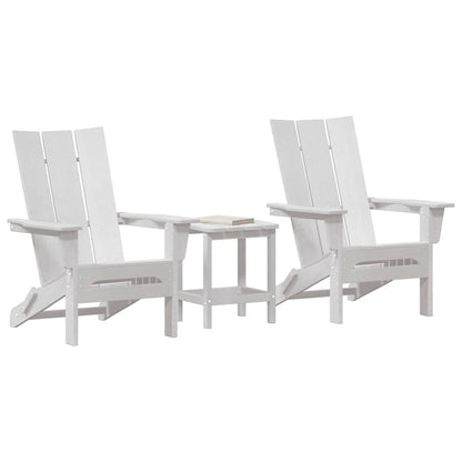 vidaXL Gartenstuhl 3 pcs Weiß 80,5 x 74,5 x 92 cm Polyethylen