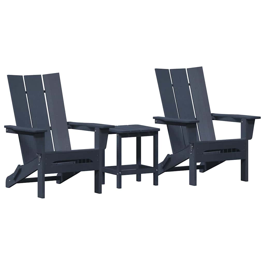 vidaXL Gartenstuhl 3 pcs Marineblau 80,5 x 74,5 x 92 cm Polyethylen